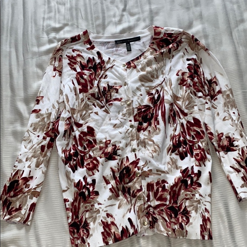 WHBM 3/4 Sleeve Fall Cardi M